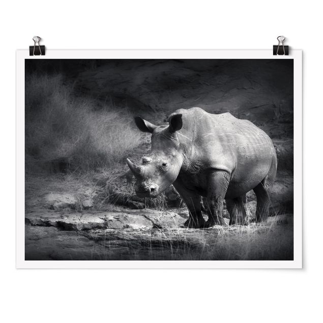 Contemporary art prints Lonesome Rhinoceros