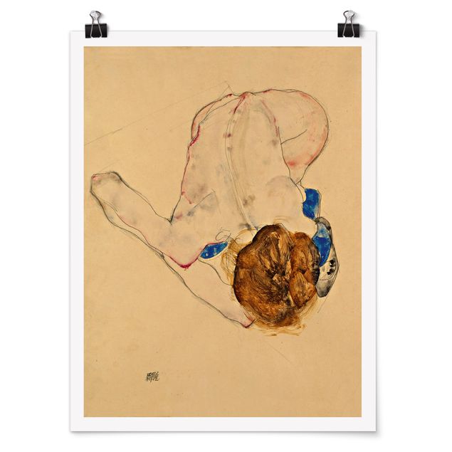 Canvas art Egon Schiele - Forward Flexed Act
