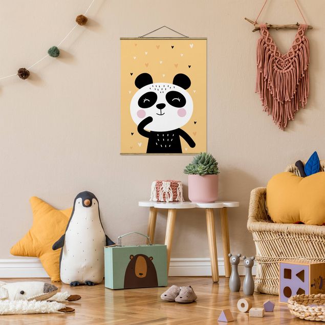 Panda bear wall art The Happiest Panda