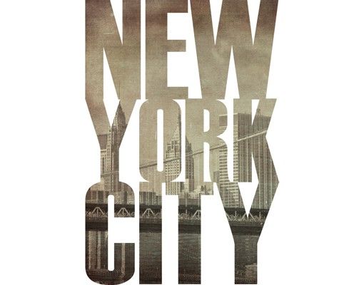 Wall stickers city ​​names No.JS52 New York City