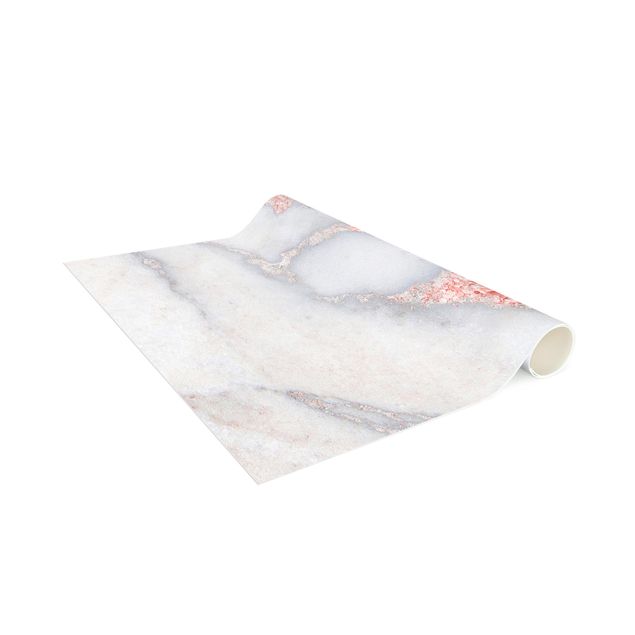 Runner rugs Marble Look With Pink Confetti