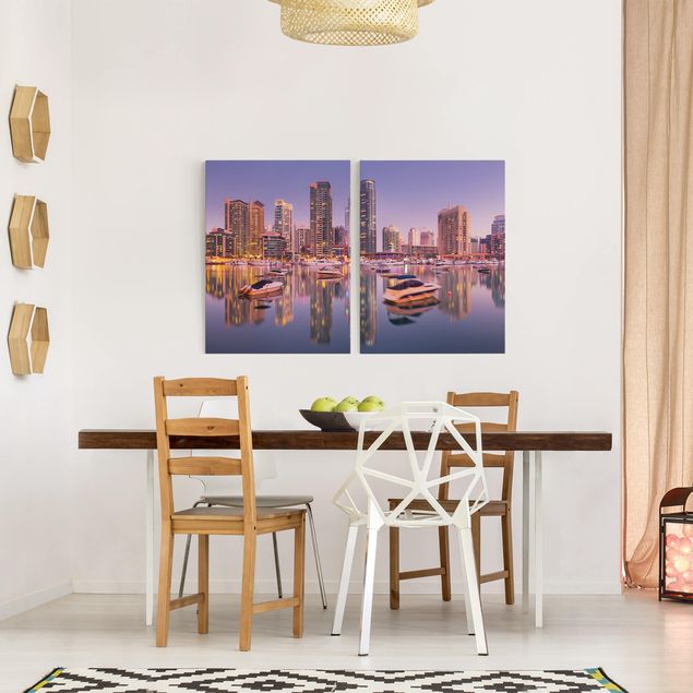 Modern art prints Dubai Skyline And Marina