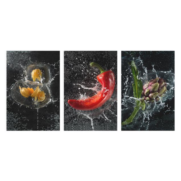 Prints flower Pepper artichoke Physalis Splash