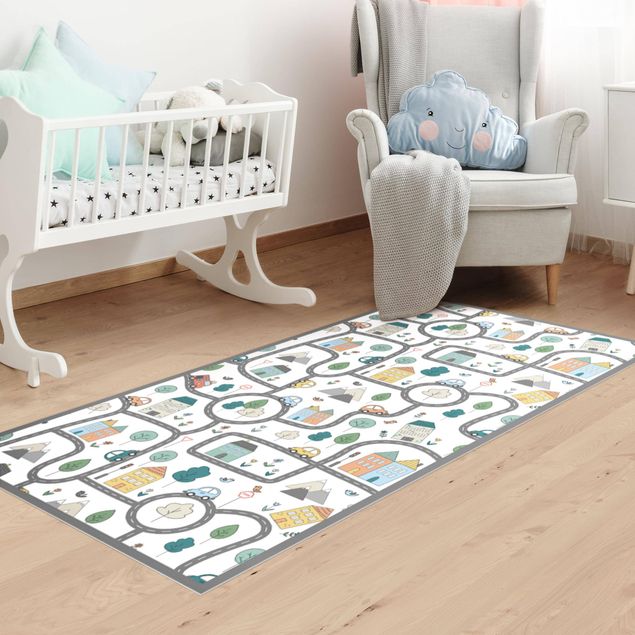 Balcony rugs Playoom Mat City Traffic- Out And About With The Car