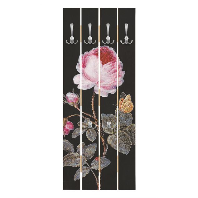 Shabby chic wall coat rack Barbara Regina Dietzsch - The Hundred-Petalled Rose