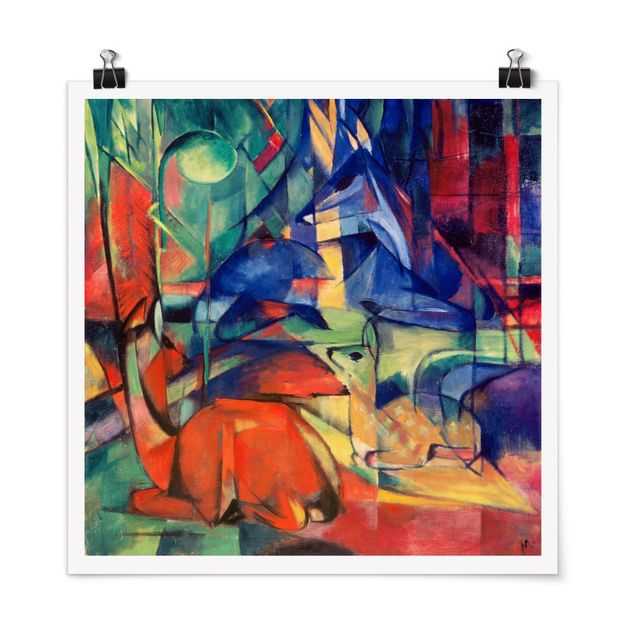 Art styles Franz Marc - Deer In The Forest