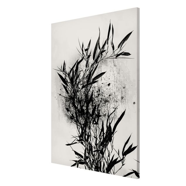Landscape wall art Graphical Plant World - Black Bamboo
