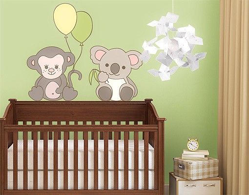 Nursery decoration No.EV69 Monkey & Koala