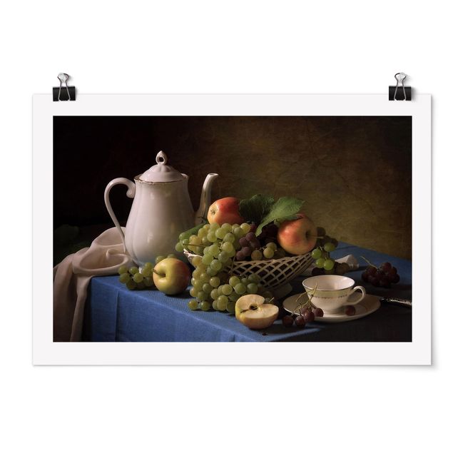 Fruit and vegetable prints Still Life With Coffee Pot