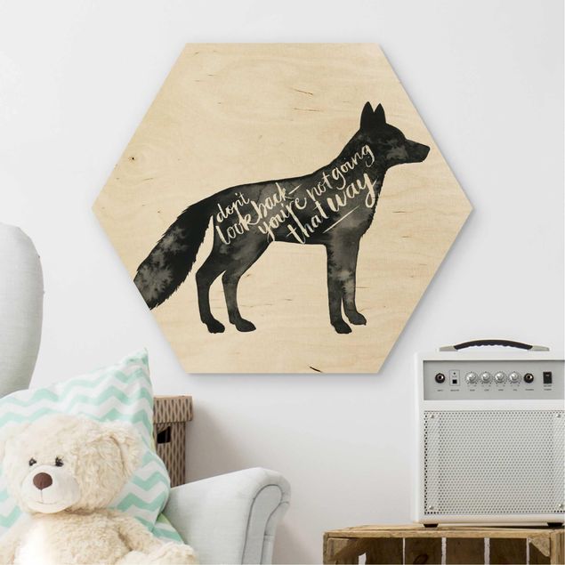 Wood prints sayings & quotes Animals With Wisdom - Fox