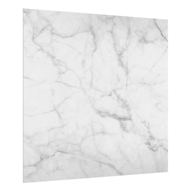 Stone splashback kitchen Bianco Carrara