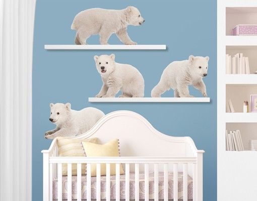 Forest wall decal No.642 Polar Bear Brothers