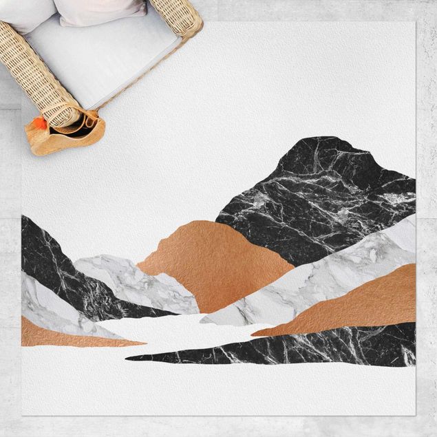 outdoor mat Landscape In Marble And Copper II