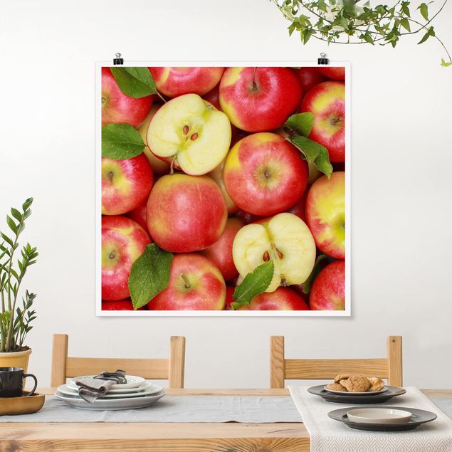 Prints modern Juicy apples