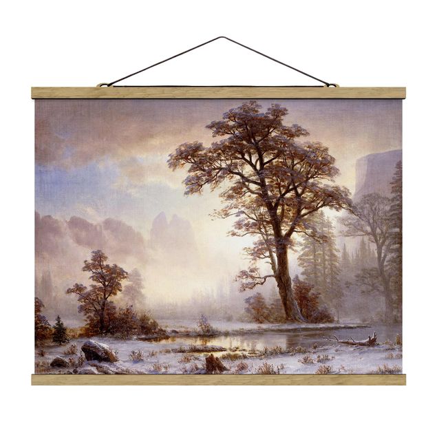 Trees on canvas Albert Bierstadt - Valley of the Yosemite, Snow Fall