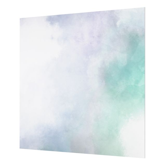 Splashback - Watercolour Symbiosis Blue Green - Square 1:1