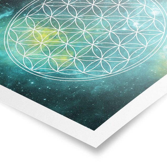 Prints patterns Flower Of Life In Starlight