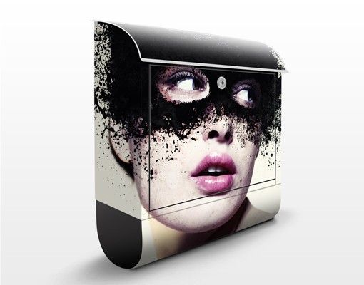 Letterboxes black The girl with the black mask