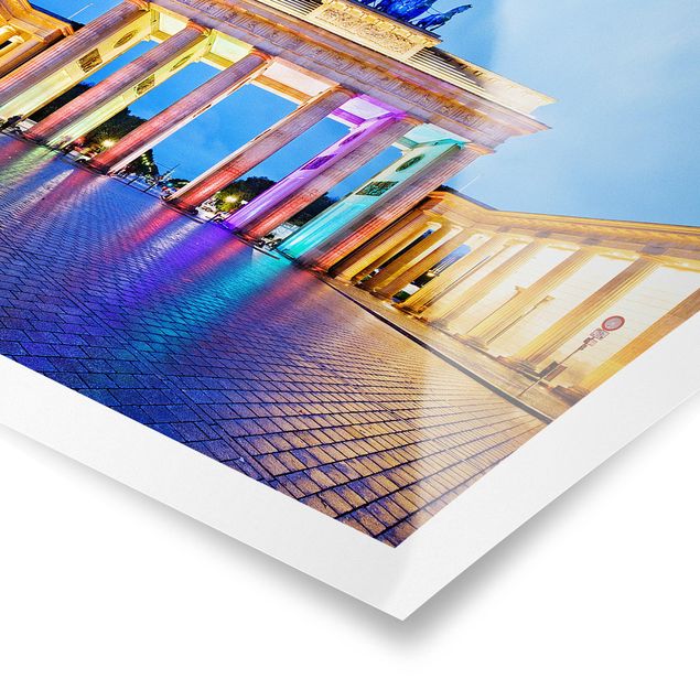 Prints Illuminated Brandenburg Gate
