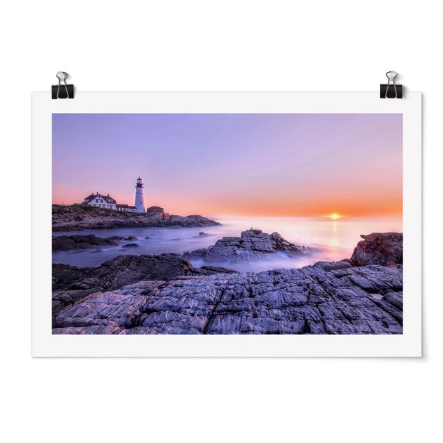 Sea print Lighthouse In The Morning