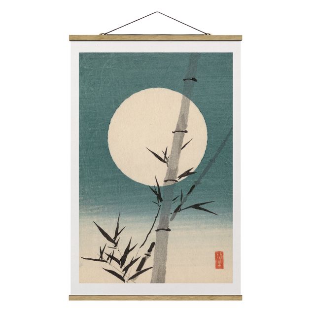 Vintage posters Japanese Drawing Bamboo And Moon