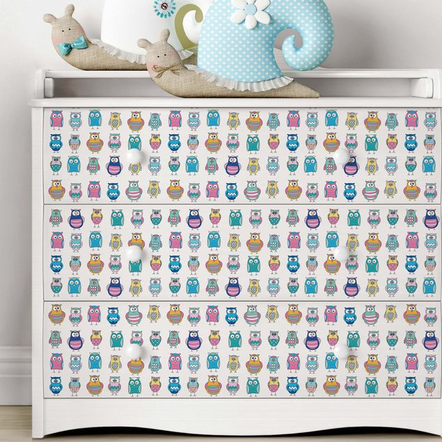 Kids room decor Owls In Various Pastel Shades