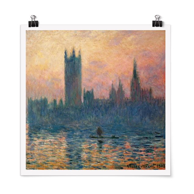 London art prints Claude Monet - London Sunset