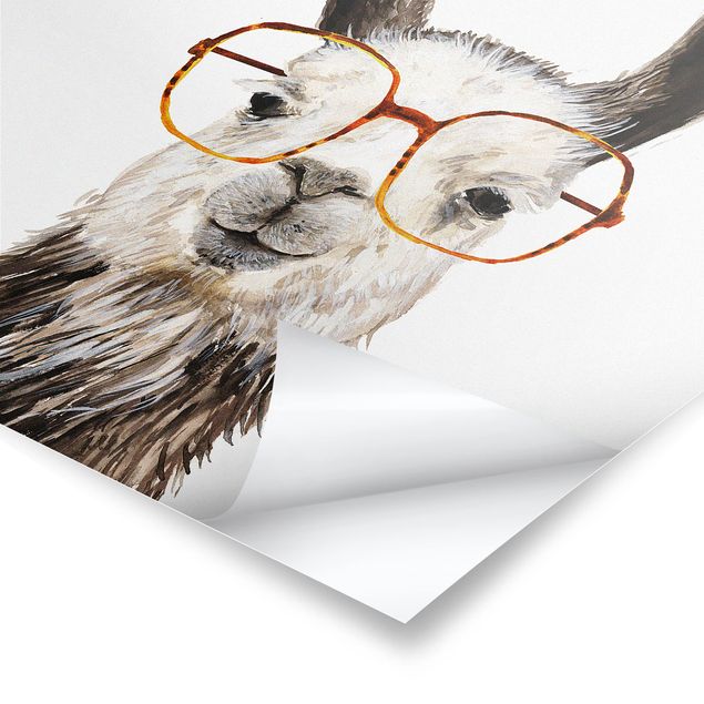 Prints Hip Lama With Glasses IV