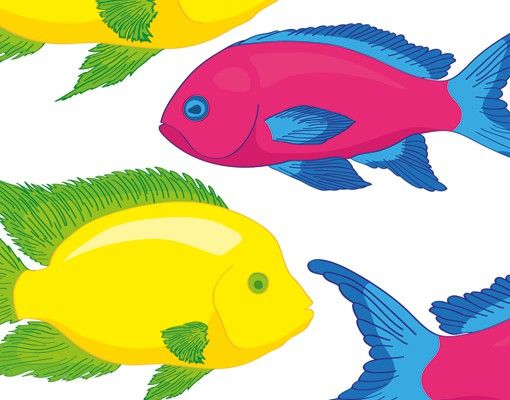 Wall sticker - No.RY29 Shoal Of Colourful Fish
