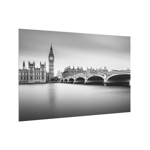 Glass splashback Westminster Bridge And Big Ben