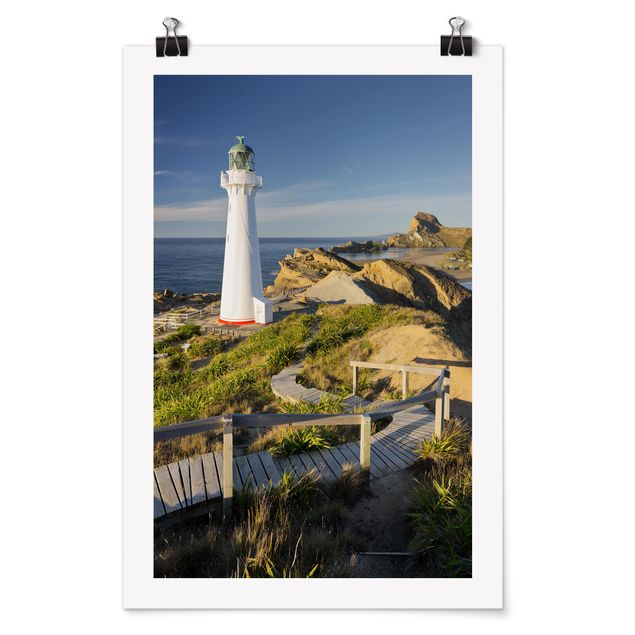 Sea prints Castle Point Lighthouse New Zealand