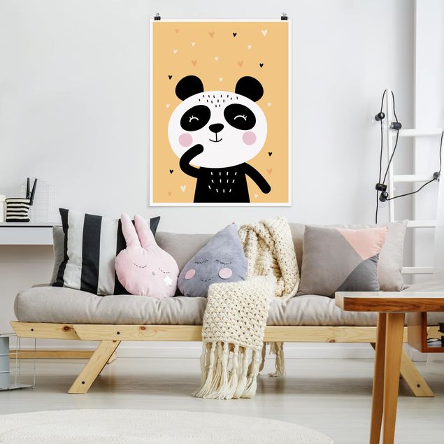 Animal wall art The Happiest Panda