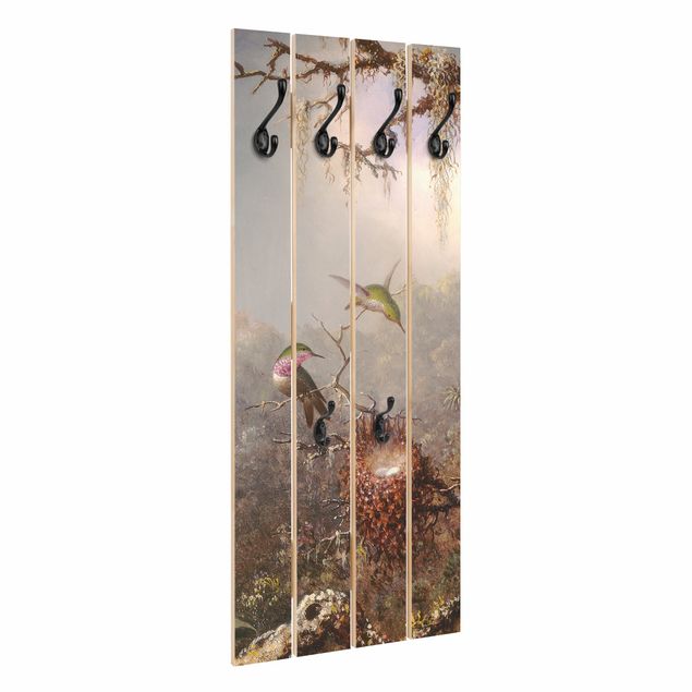 Wall mounted coat rack Martin Johnson Heade - Orchid And Three Hummingbirds