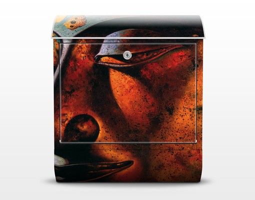 Letterboxes orange Bombay Buddha