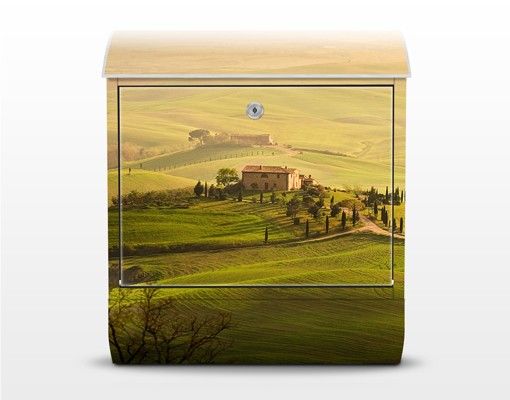 Green letter box Chianti Tuscany