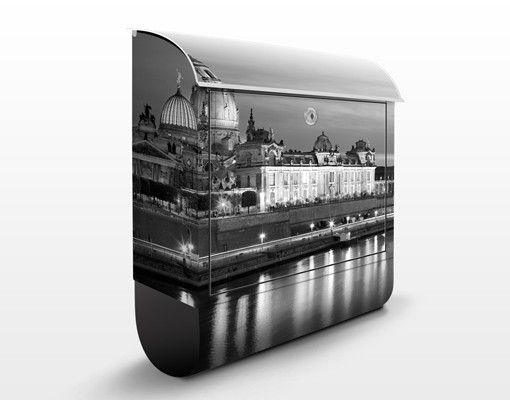 Letterboxes black and white Canaletto's View At Night II