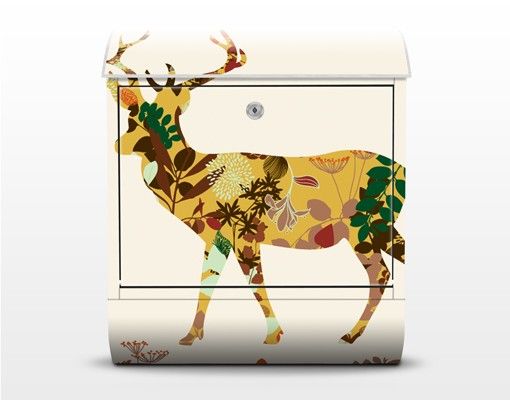 Mailbox Floral Deer