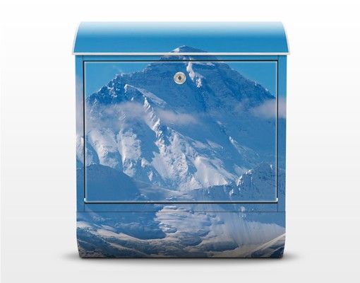 Blue letter box Mount Everest