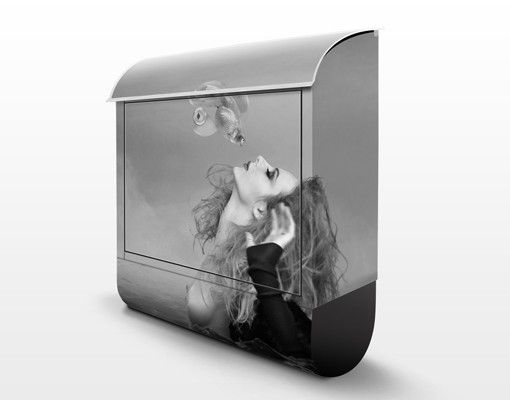 Grey post box Kiss Of A Goldfish II