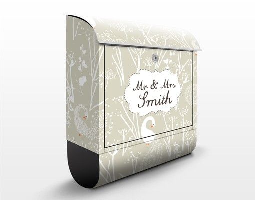 Letterboxes personalized text Swan Lake