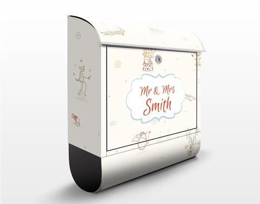 Letterboxes personalized text Little Circus