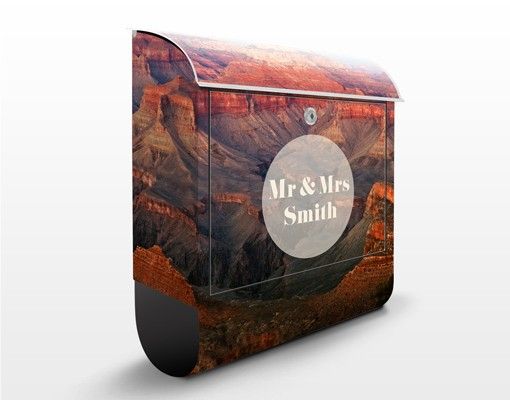 Letterboxes personalized text Grand Canyon After Sunset