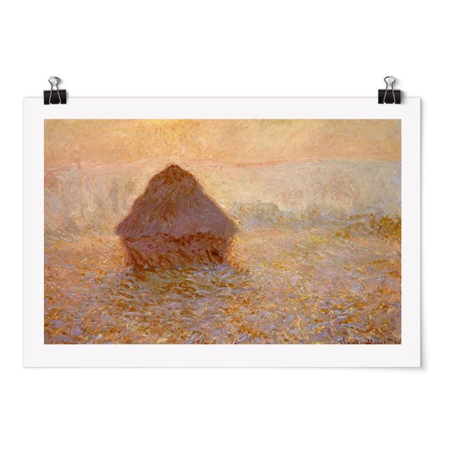 Landscape canvas prints Claude Monet - Haystack In The Mist