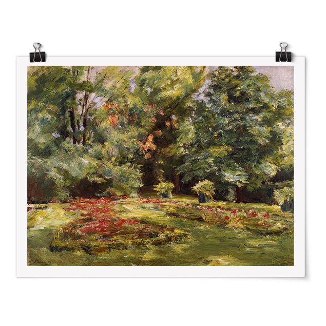 Prints landscape Max Liebermann - Flower Terrace Wannseegarten