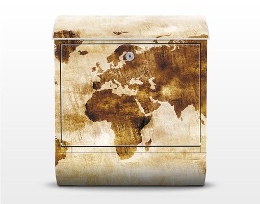 Letterboxes creme No.CG75 Map Of The World