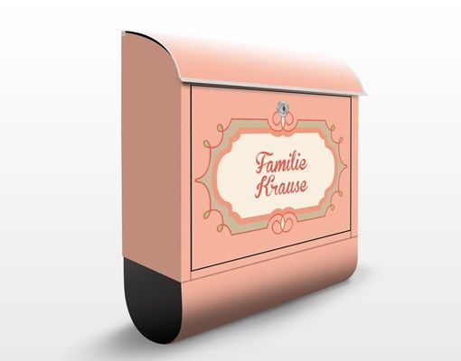 Letterboxes personalized text no.EK422 Customised text Curly Frame 39x46x13cm