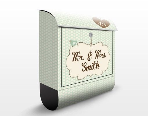 Letterboxes personalized text no.FB207 Customised text Vintage Hearts 39x46x13cm