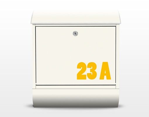 Letterboxes creme no.JS316 Customised text Yellow To Beige 39x46x13cm