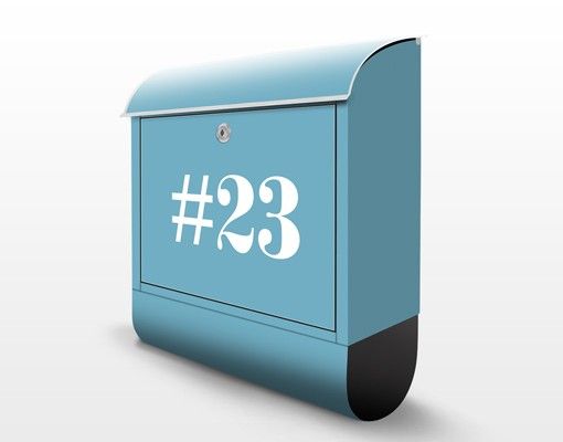 Letterbox customised - no.JS317 Customised text Negative 39x46x13cm