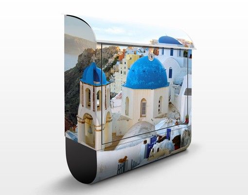 Blue letter box Santorini
